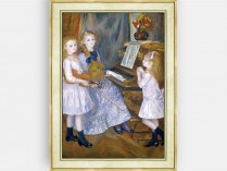 314.르누와르 - 피아노 곁에 있는 카튈 망데스 딸들의 초상